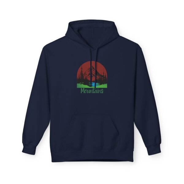 Mountains Midweight Softstyle Unisex Fleece Hoodie - Image 2