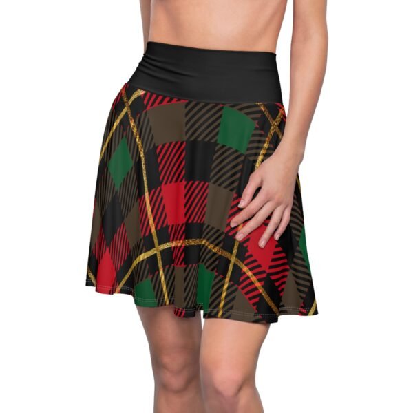 Christmas Plaid Skater Skirt - Image 2