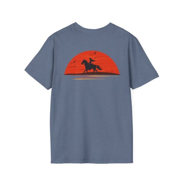 Outsider woman on horse Softstyle T-Shirt - Image 44