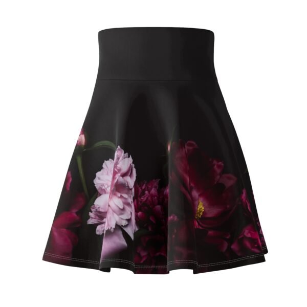 Floral Skater Skirt, Dark Colored Women's Skirt, Flowy A-Line Skirt, Trendy Fashion, Casual Wear - Image 7