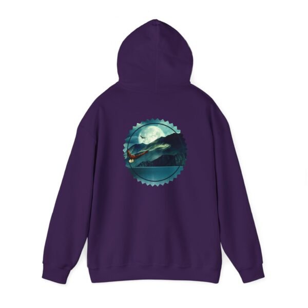 Eagle Full Moon Mountain Hoodie, Nature Lover Gift, Wildlife Sweatshirt, Outdoor Adventure Clothing, Unisex Hooded Jumper - Image 37