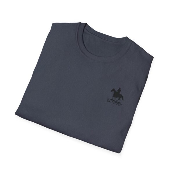 Men's horse riding into sunset Softstyle T-Shirt - Image 3