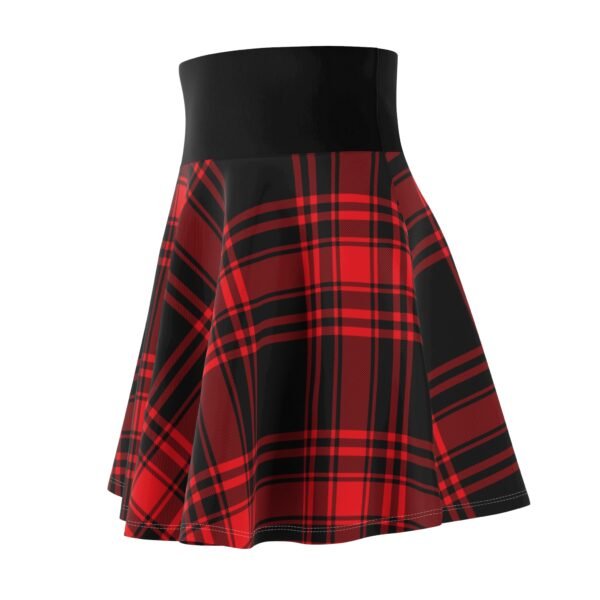 Women's red and black Plaid Skater Skirt - Image 3