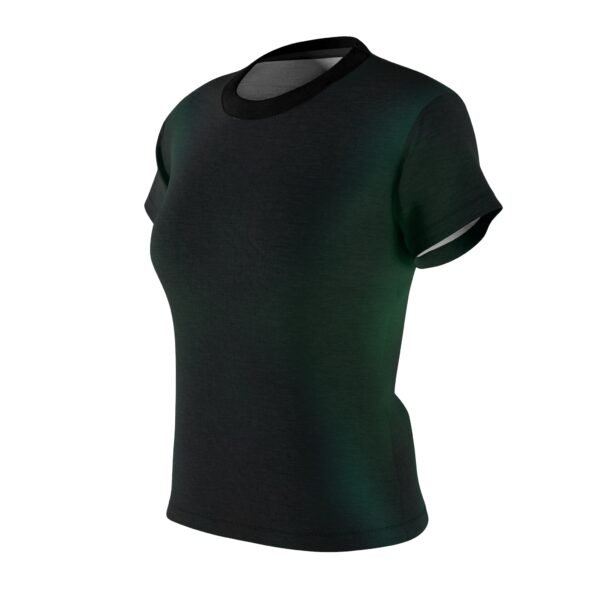 Gradient Women's Tee, Green and Black Ombre T-shirt for Her, Stylish Cut & Sew Top, Casual Summer Shirt, Trendy Custom Tee, Fashionable - Image 5