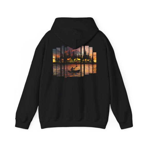 Sunset Canoeing Hoodie, Lake Sunset Sweatshirt, Outdoor Adventure Hooded Jumper, Nature Lover Gift, Serene Lake Hoodie, Unisex Outdoor - Image 13