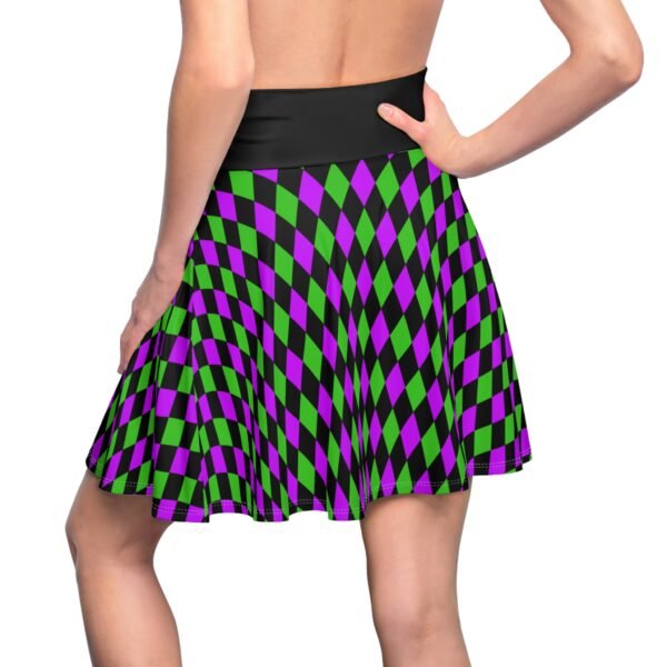 Mardi Gras Skater Skirt, Fun Carnival Pattern Circle Mini Skirt, Women's Apparel, Party Outfit, Festive Fashion Wear - Image 5