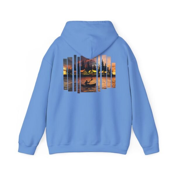 Sunset Canoeing Hoodie, Lake Sunset Sweatshirt, Outdoor Adventure Hooded Jumper, Nature Lover Gift, Serene Lake Hoodie, Unisex Outdoor - Image 24