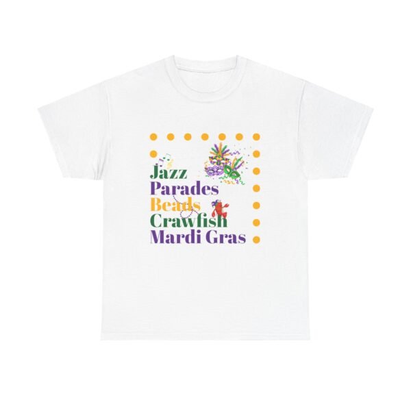 Mardi Gras T-Shirt, Crawfish Beads Jazz Tee, Unisex Cotton Shirt, Fat Tuesday Parade Top, Louisiana Party Wear - Image 10