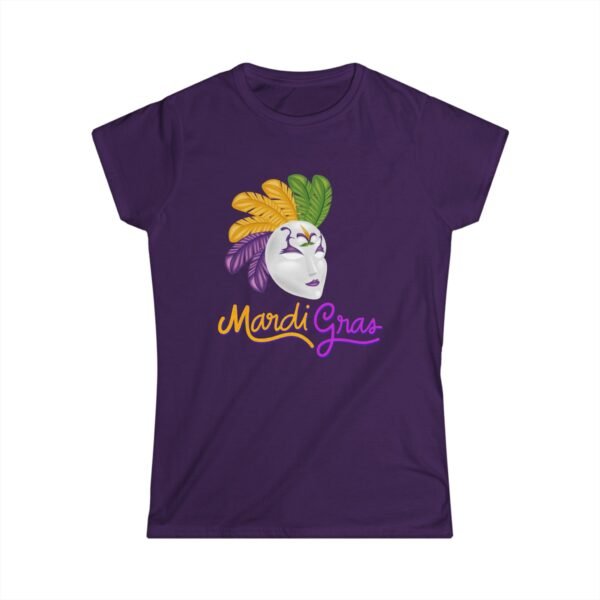 Mardi Gras Softstyle Tee, Women's Festive Shirt, Ladies Graphic Tshirt, Comfortable Cotton Top, Stylish Spring Apparel - Image 18