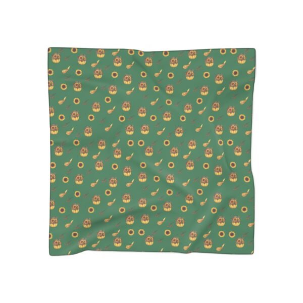 Fall sunflowers and pumpkins Poly Scarf - Image 2