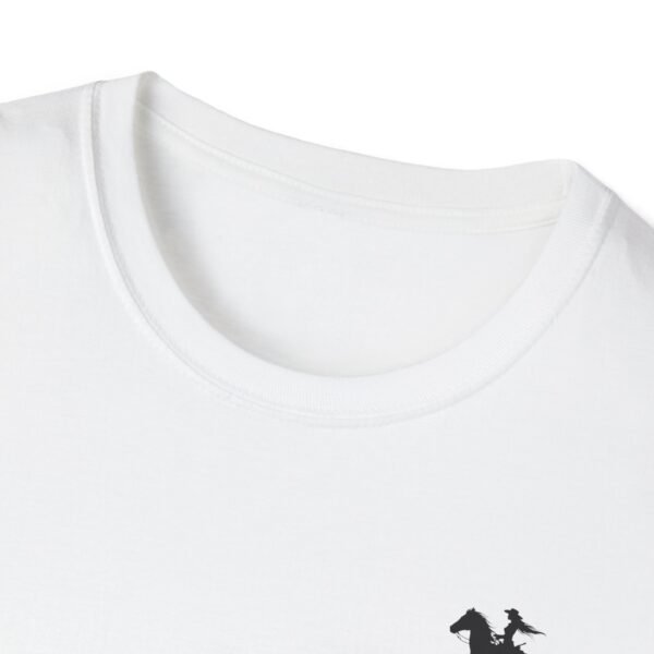 Outsider woman on horse Softstyle T-Shirt - Image 3