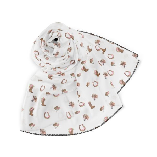 horse lovers poly chiffon Scarf - Image 3