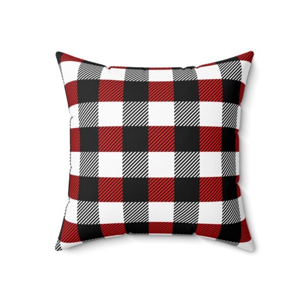 Black and white plaid deer Spun Polyester Square Pillow - Image 8