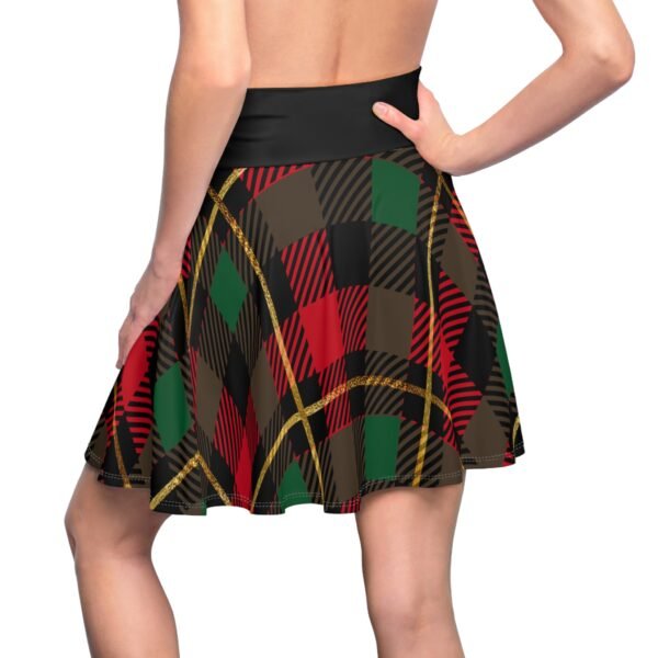 Christmas Plaid Skater Skirt - Image 3