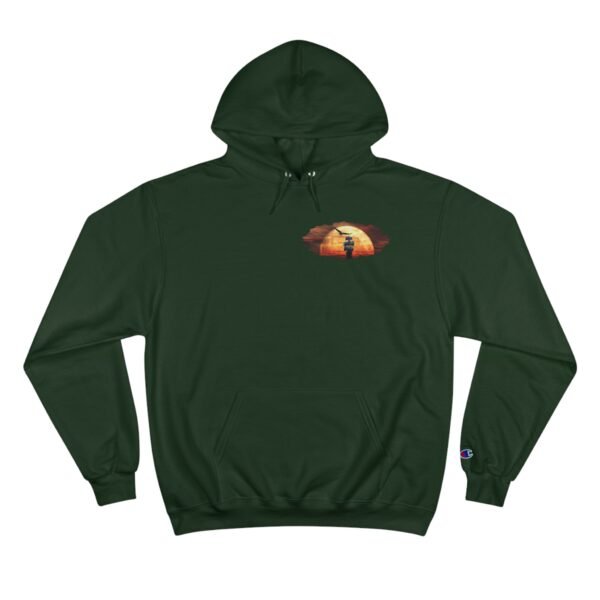 Eagle Storm Champion Hoodie, Unique Graphic Print, Stylish Pullover, Bird Lover Gift, Nature Enthusiast Apparel - Image 2