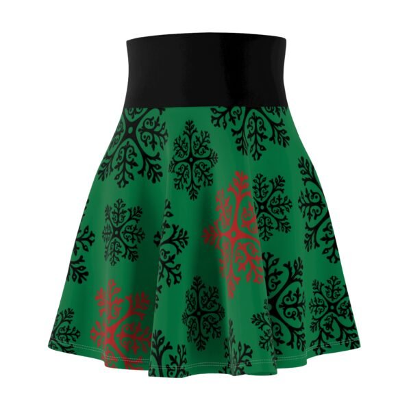 Christmas Snowflake Skater Skirt, Winter Holiday Women's Clothing, Festive Xmas Outfit, Cute Flare Skirt, Seasonal Apparel, Snow Patterned