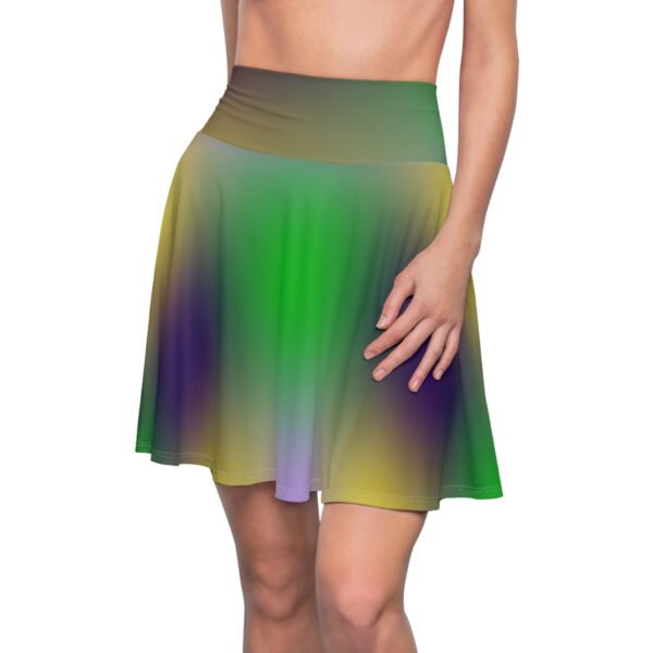 Mardi Gras Skater Skirt, Women's Bottoms, Carnival Party Costume, Colorful Mini Skirt, Festive Clothing, Flared Skirt - Image 5