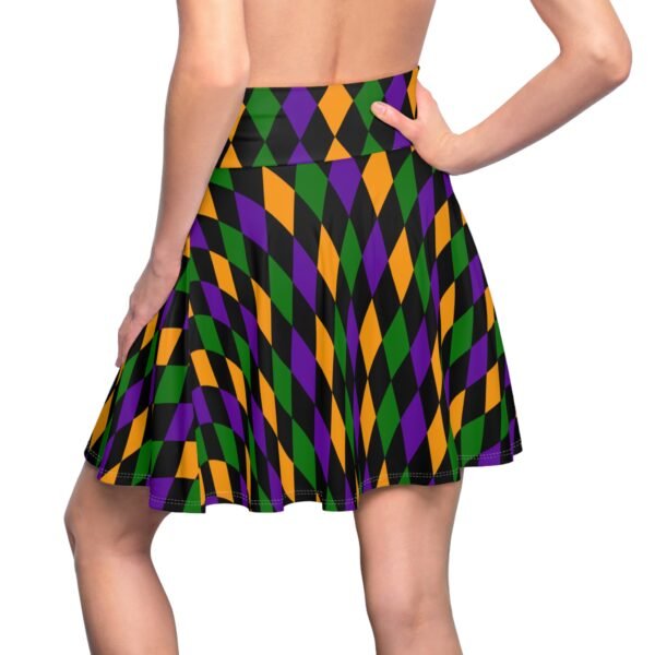 Women's Mardi Gras pattern Skater Skirt - Image 7