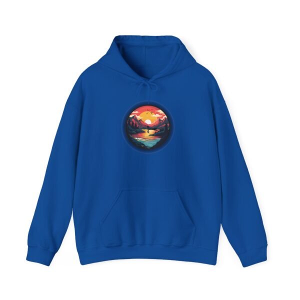 Colorful lake fishing Unisex Hooded Sweatshirt - Image 39