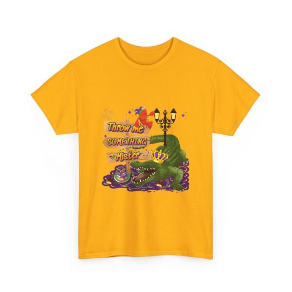 Mardi Gras T-Shirt, Throw Me Something Mister, Louisiana Party Costume Top, Unisex Heavy Cotton Tee Shirt, Gift - Image 15