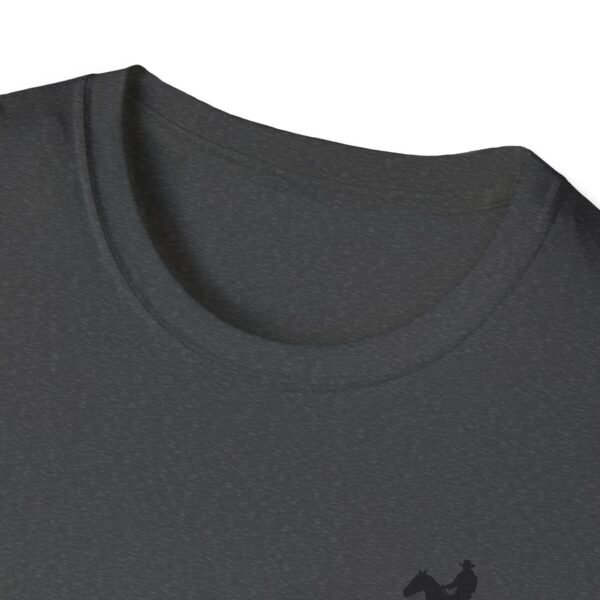 Men's horse riding into sunset Softstyle T-Shirt - Image 33