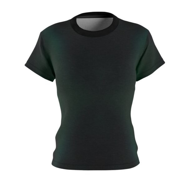 Gradient Women's Tee, Green and Black Ombre T-shirt for Her, Stylish Cut & Sew Top, Casual Summer Shirt, Trendy Custom Tee, Fashionable - Image 4