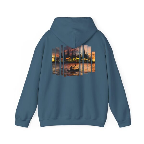 Sunset Canoeing Hoodie, Lake Sunset Sweatshirt, Outdoor Adventure Hooded Jumper, Nature Lover Gift, Serene Lake Hoodie, Unisex Outdoor - Image 28