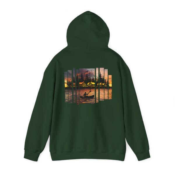 Sunset Canoeing Hoodie, Lake Sunset Sweatshirt, Outdoor Adventure Hooded Jumper, Nature Lover Gift, Serene Lake Hoodie, Unisex Outdoor - Image 21