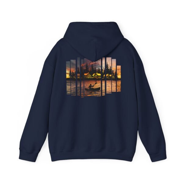 Sunset Canoeing Hoodie, Lake Sunset Sweatshirt, Outdoor Adventure Hooded Jumper, Nature Lover Gift, Serene Lake Hoodie, Unisex Outdoor - Image 40