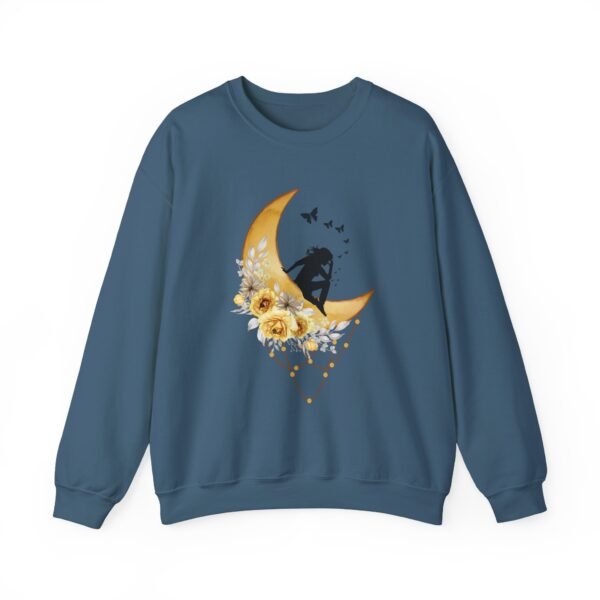 Moon Goddess Crewneck Sweatshirt, Lunar Woman on Moon Jumper, Celestial Space Sweater, Night Sky Pullover, Boho Moon Phase Top - Image 22