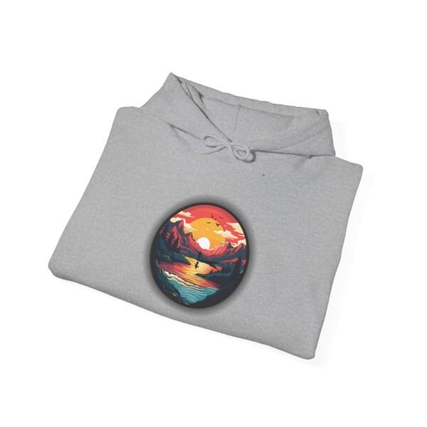 Colorful lake fishing Unisex Hooded Sweatshirt - Image 18