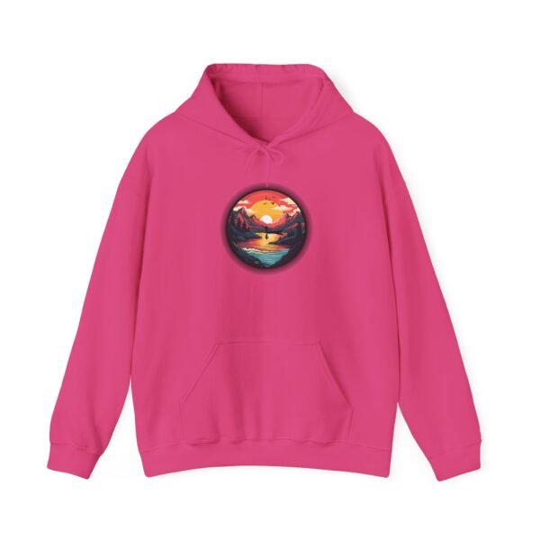 Colorful lake fishing Unisex Hooded Sweatshirt - Image 51