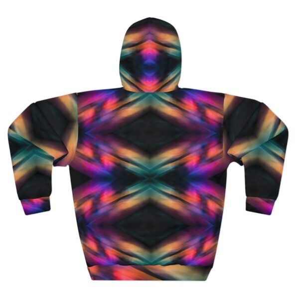 Geometrical Design Unisex Pullover Hoodie, Bright Pink Blue Black Stylish Hoodie, Hooded Sweatshirt, Winter Fashion Gift, - Image 6