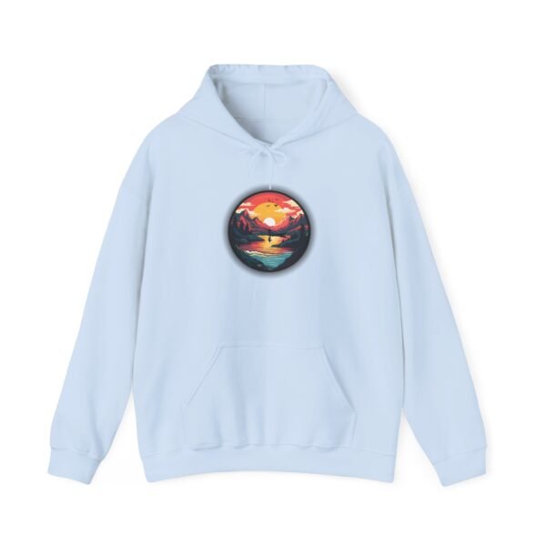 Colorful lake fishing Unisex Hooded Sweatshirt - Image 31