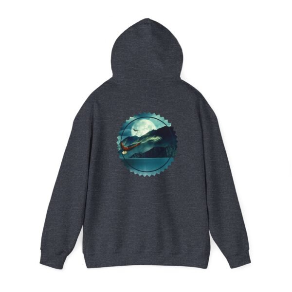 Eagle Full Moon Mountain Hoodie, Nature Lover Gift, Wildlife Sweatshirt, Outdoor Adventure Clothing, Unisex Hooded Jumper - Image 21