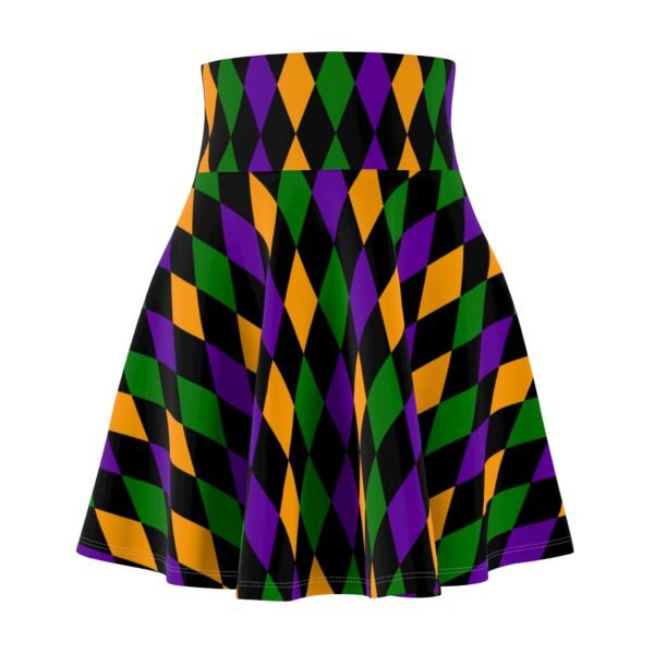 Women's Mardi Gras pattern Skater Skirt - Image 5