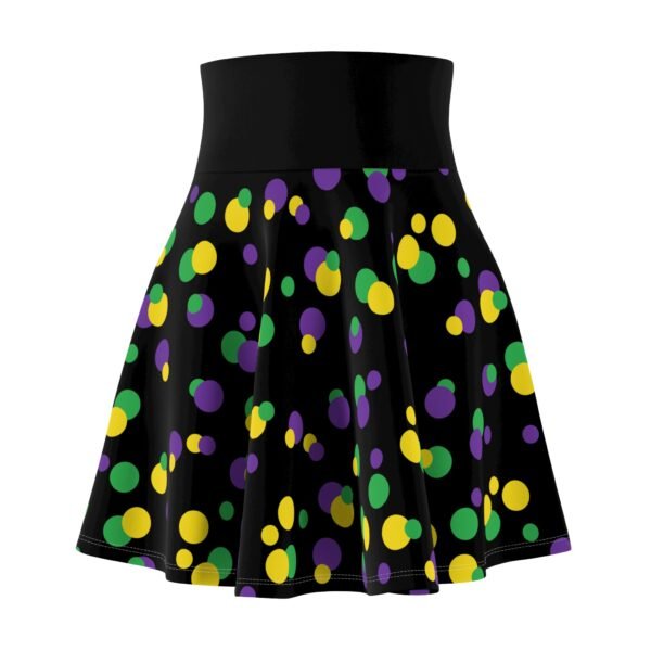 Polka Dot Women's Skater Skirt, Mardi Gras Costume, Cute Flare Mini Skirt, Party Fashion Apparel, Dance Outfit, Carnival Attire