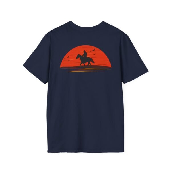 Men's horse riding into the Softstyle T-Shirt - Image 11