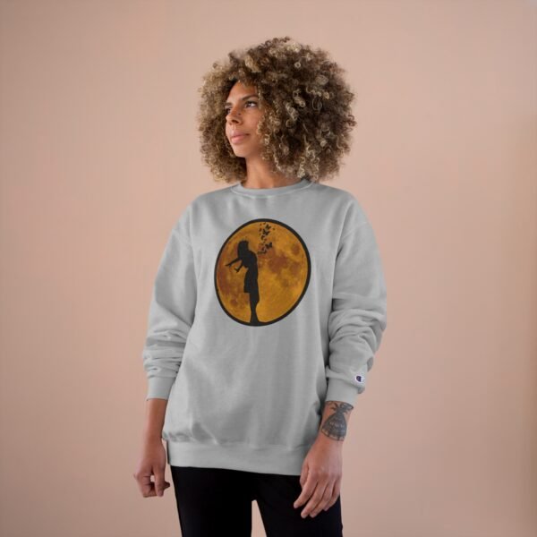 Moon Girl with Butterflies Champion Sweatshirt - Celestial Clothing, Gift for Her, Cozy Jumper, Trendy Pullover, Unique Fashion - Image 9