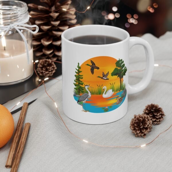 sunset lake Mug 11oz - Image 4