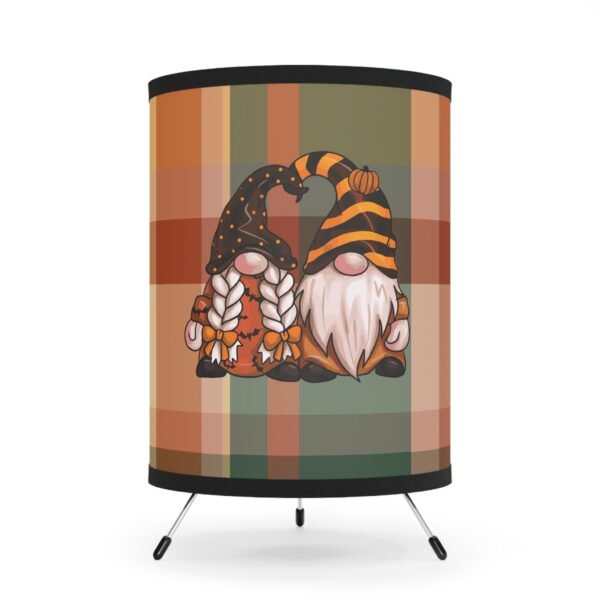 fall gnomes Tripod Lamp with High-Res Printed Shade, USCA plug - Image 5