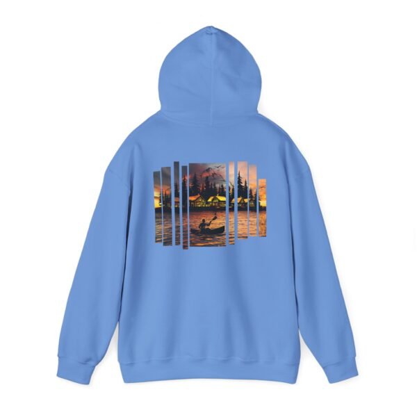 Sunset Canoeing Hoodie, Lake Sunset Sweatshirt, Outdoor Adventure Hooded Jumper, Nature Lover Gift, Serene Lake Hoodie, Unisex Outdoor - Image 25