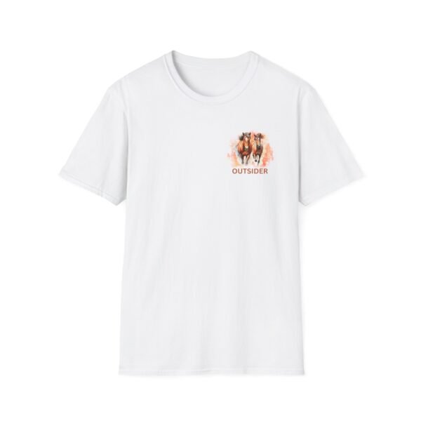 Outsider horse lover unisex Softstyle T-Shirt - Image 5