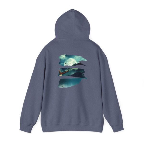 Eagle Moon Mountain Hoodie, Nature Lover Gift, Outdoor Adventure Sweatshirt, Wilderness Graphic Jumper, Animal Lover Pullover, Night Sky - Image 44