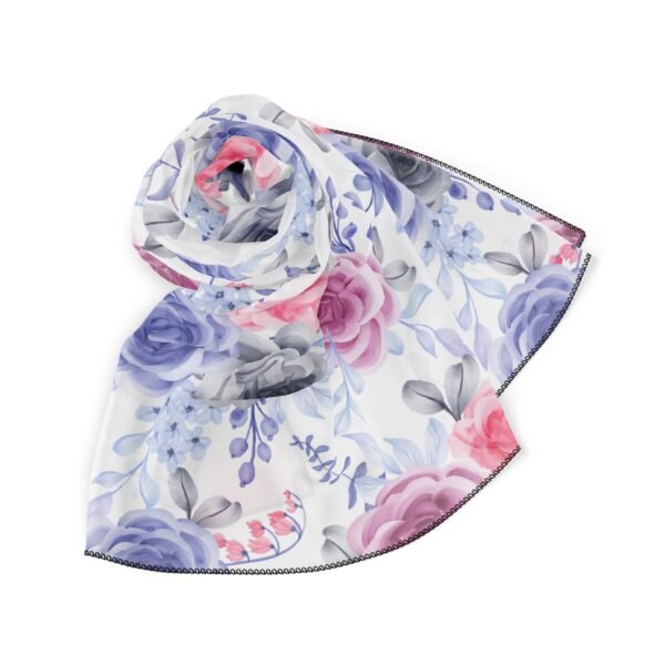 Chiffon Scarf, Womens Fashion Accessory, Floral Print Wrap, Lightweight Shawl, Gift for Her, Poly Voile Headscarf - Image 11