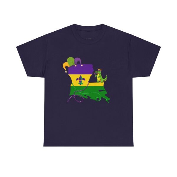 Mardi Gras Louisiana State Graphic Unisex Tee - Image 2