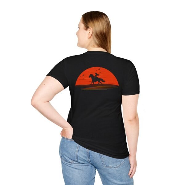 Women's horse riding into the sunset Softstyle T-Shirt