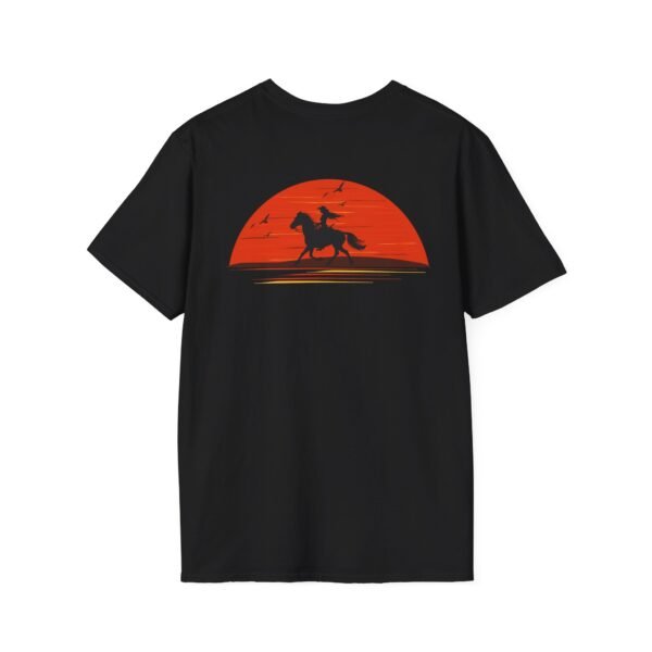 Women's horse riding into the sunset Softstyle T-Shirt - Image 5