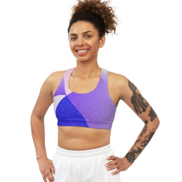 Colorful Seamless Sports Bra for Active Women, Fitness Yoga Gym Athletic Wear, Workout Racerback Top, Cute Pink Blue White Bralette,