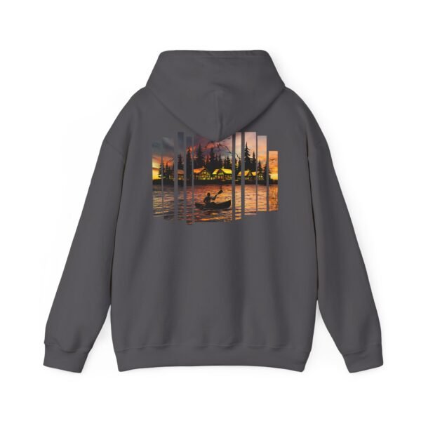 Sunset Canoeing Hoodie, Lake Sunset Sweatshirt, Outdoor Adventure Hooded Jumper, Nature Lover Gift, Serene Lake Hoodie, Unisex Outdoor - Image 32